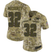 Nike New England Patriots #32 Devin McCourty Camo Women's Stitched NFL Limited 2018 Salute to Service Jersey