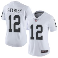 Nike Las Vegas Raiders #12 Kenny Stabler White Women's Stitched NFL Vapor Untouchable Limited Jersey