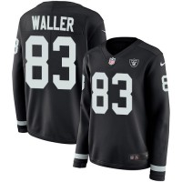 Nike Las Vegas Raiders #83 Darren Waller Navy Blue Team Color Women's Stitched NFL Limited Therma Long Sleeve Jersey