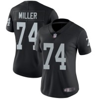 Nike Las Vegas Raiders #74 Kolton Miller Black Team Color Women's Stitched NFL Vapor Untouchable Limited Jersey