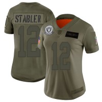 Nike Las Vegas Raiders #12 Kenny Stabler Camo Women's Stitched NFL Limited 2019 Salute to Service Jersey