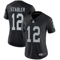 Nike Las Vegas Raiders #12 Kenny Stabler Black Team Color Women's Stitched NFL Vapor Untouchable Limited Jersey