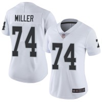 Nike Las Vegas Raiders #74 Kolton Miller White Women's Stitched NFL Vapor Untouchable Limited Jersey
