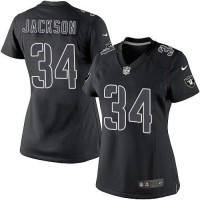 Nike Las Vegas Raiders #34 Bo Jackson Black Impact Women's Stitched NFL Limited Jersey