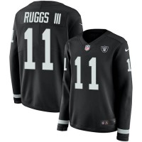 Nike Las Vegas Raiders #11 Henry Ruggs III Black Team Color Women's Stitched NFL Limited Therma Long Sleeve Jersey