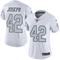 Nike Las Vegas Raiders #42 Karl Joseph White Women's Stitched NFL Limited Rush Jersey