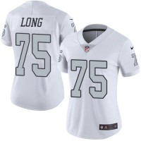 Nike Las Vegas Raiders #75 Howie Long White Women's Stitched NFL Limited Rush Jersey
