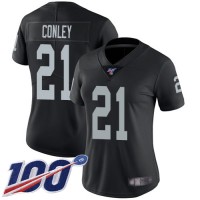 Nike Las Vegas Raiders #21 Gareon Conley Black Team Color Women's Stitched NFL 100th Season Vapor Limited Jersey