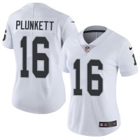 Nike Las Vegas Raiders #16 Jim Plunkett White Women's Stitched NFL Vapor Untouchable Limited Jersey