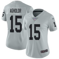 Nike Las Vegas Raiders #15 Nelson Agholor Silver Women's Stitched NFL Limited Inverted Legend Jersey