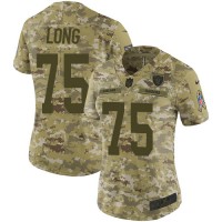 Nike Las Vegas Raiders #75 Howie Long Camo Women's Stitched NFL Limited 2018 Salute to Service Jersey