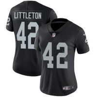 Nike Las Vegas Raiders #42 Cory Littleton Black Team Color Women's Stitched NFL Vapor Untouchable Limited Jersey