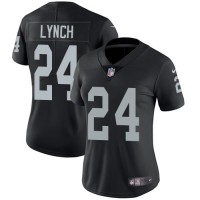 Nike Las Vegas Raiders #24 Marshawn Lynch Black Team Color Women's Stitched NFL Vapor Untouchable Limited Jersey