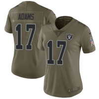Nike Las Vegas Raiders #17 Davante Adams Olive Women's Stitched NFL Limited 2017 Salute To Service Jersey