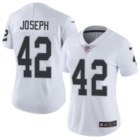Nike Las Vegas Raiders #42 Karl Joseph White Women's Stitched NFL Vapor Untouchable Limited Jersey