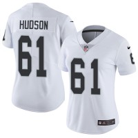 Nike Las Vegas Raiders #61 Rodney Hudson White Women's Stitched NFL Vapor Untouchable Limited Jersey