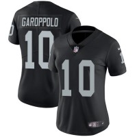 Nike Las Vegas Raiders #10 Jimmy Garoppolo Black Team Color Women's Stitched NFL Vapor Untouchable Limited Jersey