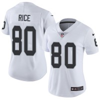 Nike Las Vegas Raiders #80 Jerry Rice White Women's Stitched NFL Vapor Untouchable Limited Jersey