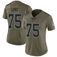 Nike Las Vegas Raiders #75 Howie Long Olive Women's Stitched NFL Limited 2017 Salute to Service Jersey