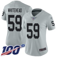 Nike Las Vegas Raiders #59 Tahir Whitehead Silver Women's Stitched NFL Limited Inverted Legend 100th Season Jersey