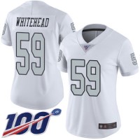 Nike Las Vegas Raiders #59 Tahir Whitehead White Women's Stitched NFL Limited Rush 100th Season Jersey