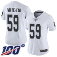 Nike Las Vegas Raiders #59 Tahir Whitehead White Women's Stitched NFL 100th Season Vapor Limited Jersey