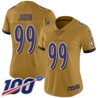 Nike Baltimore Ravens #99 Matthew Judon Gold Women's Stitched NFL Limited Inverted Legend 100th Season Jersey
