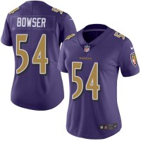 Nike Baltimore Ravens #54 Tyus Bowser Purple Women's Stitched NFL Limited Rush Jersey