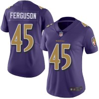 Nike Baltimore Ravens #45 Jaylon Ferguson Purple Women's Stitched NFL Limited Rush Jersey