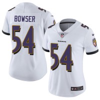 Nike Baltimore Ravens #54 Tyus Bowser White Women's Stitched NFL Vapor Untouchable Limited Jersey