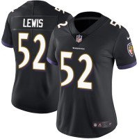 Nike Baltimore Ravens #52 Ray Lewis Black Alternate Women's Stitched NFL Vapor Untouchable Limited Jersey