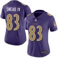 Nike Baltimore Ravens #83 Willie Snead IV Purple Women's Stitched NFL Limited Rush Jersey