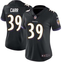 Nike Baltimore Ravens #39 Brandon Carr Black Alternate Women's Stitched NFL Vapor Untouchable Limited Jersey