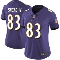 Nike Baltimore Ravens #83 Willie Snead IV Purple Team Color Women's Stitched NFL Vapor Untouchable Limited Jersey