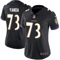 Nike Baltimore Ravens #73 Marshal Yanda Black Alternate Women's Stitched NFL Vapor Untouchable Limited Jersey