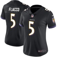 Nike Baltimore Ravens #5 Joe Flacco Black Alternate Women's Stitched NFL Vapor Untouchable Limited Jersey