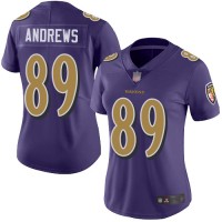 Nike Baltimore Ravens #89 Mark Andrews Purple Women's Stitched NFL Limited Rush Jersey