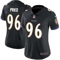 Nike Baltimore Ravens #96 Domata Peko Sr Black Alternate Women's Stitched NFL Vapor Untouchable Limited Jersey