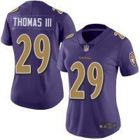 Nike Baltimore Ravens #29 Earl Thomas III Purple Women's Stitched NFL Limited Rush Jersey