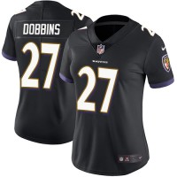 Nike Baltimore Ravens #27 J.K. Dobbins Black Alternate Women's Stitched NFL Vapor Untouchable Limited Jersey
