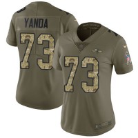 Nike Baltimore Ravens #73 Marshal Yanda Olive/Camo Women's Stitched NFL Limited 2017 Salute to Service Jersey