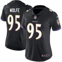 Nike Baltimore Ravens #95 Derek Wolfe Black Alternate Women's Stitched NFL Vapor Untouchable Limited Jersey