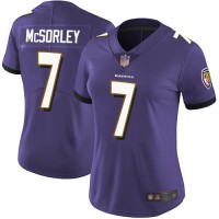 Nike Baltimore Ravens #7 Trace McSorley Purple Team Color Women's Stitched NFL Vapor Untouchable Limited Jersey