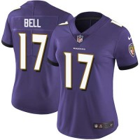 Nike Baltimore Ravens #17 Le'Veon Bell Purple Team Color Women's Stitched NFL Vapor Untouchable Limited Jersey