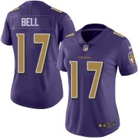 Nike Baltimore Ravens #17 Le'Veon Bell Purple Women's Stitched NFL Limited Rush Jersey