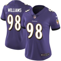 Nike Baltimore Ravens #98 Brandon Williams Purple Team Color Women's Stitched NFL Limited Vapor Untouchable Limited Jersey