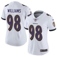 Nike Baltimore Ravens #98 Brandon Williams White Women's Stitched NFL Limited Vapor Untouchable Limited Jersey