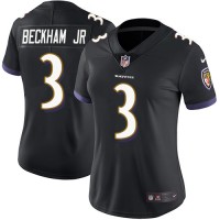 Nike Baltimore Ravens #3 Odell Beckham Jr. Black Alternate Women's Stitched NFL Vapor Untouchable Limited Jersey