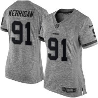 Nike Washington Commanders #91 Ryan Kerrigan Gray Women's Stitched NFL Limited Gridiron Gray Jersey
