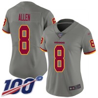 Nike Washington Commanders #8 Kyle Allen Gray Women's Stitched NFL Limited Inverted Legend 100th Season Jersey